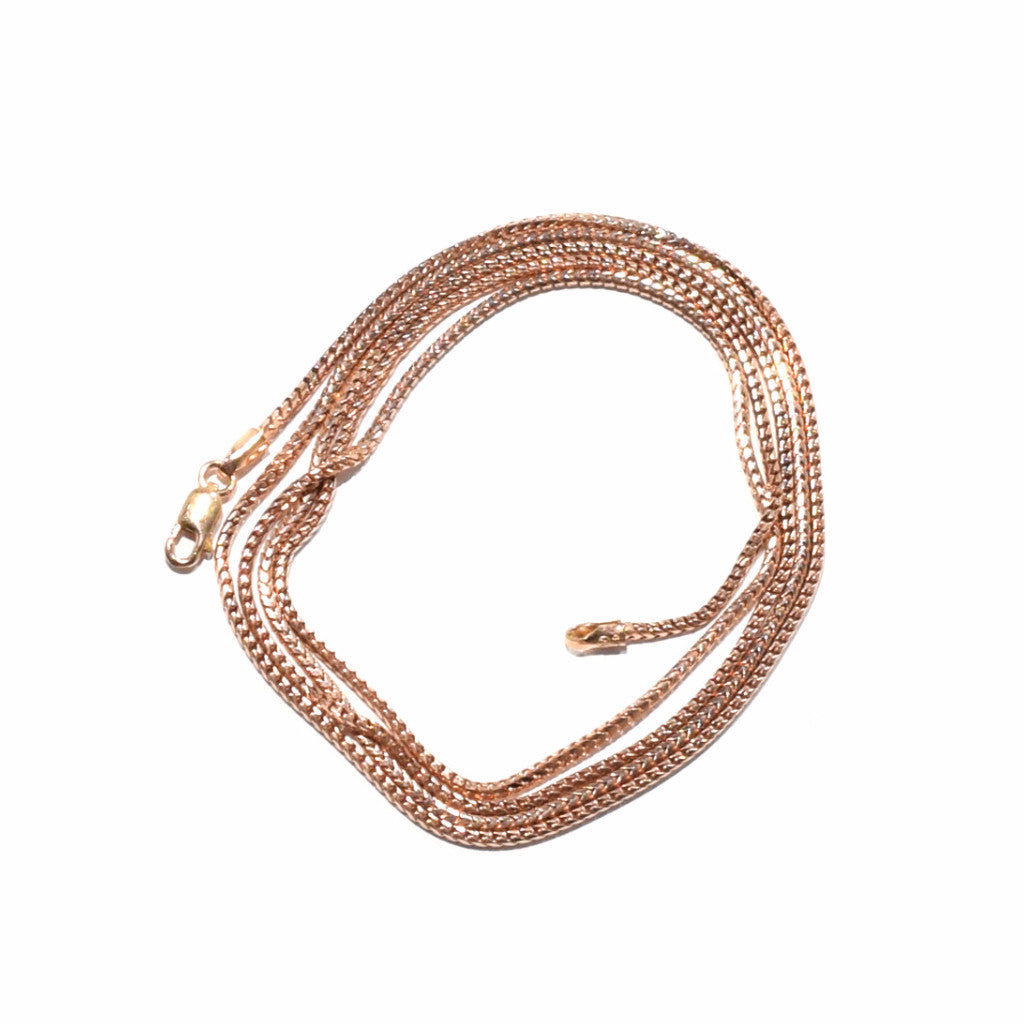 Solid Rose Gold Franco Chain 1.3mm