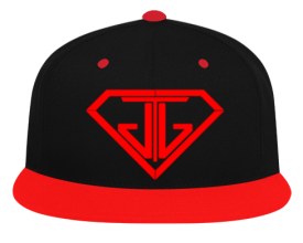 JTJ Blood Red Logo Snapback Hat