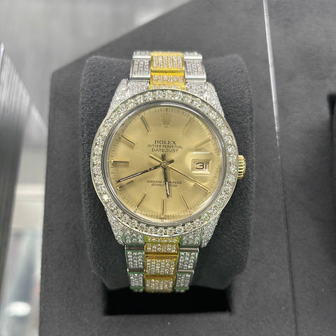 Rolex Datejust 36 16013 Bust Down Oyster Champagne Index Dial