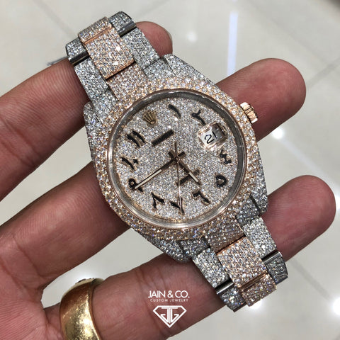 Rolex DateJust 41 Everose Arabic Diamond Dial