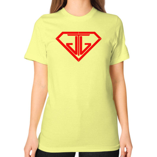 JTJ Blood Red Logo Women's Boyfriend T-Shirt Lemon - Jain The Jeweler