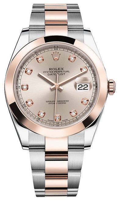 Rolex Datejust 41mm Everose Gold and Steel 126301 SDSO