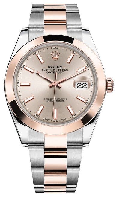 Rolex Datejust 41mm Everose Gold and Steel 126301 SISO