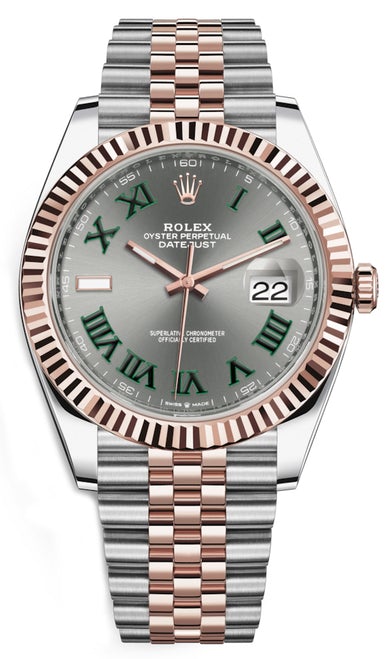 Rolex Datejust 41mm Everose Gold and Steel 126331 GRJ