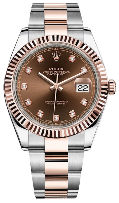 Rolex Datejust 41mm Everose Gold and Steel 126331 CDFO