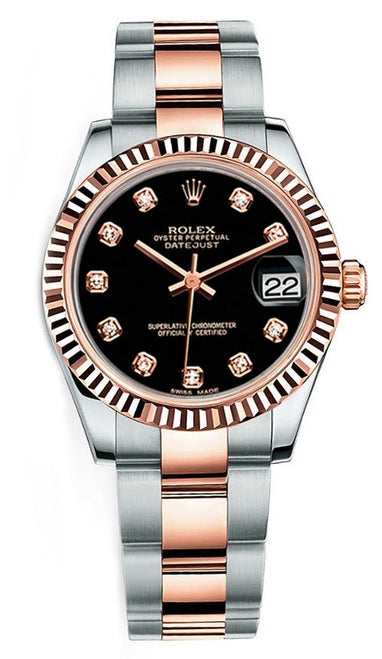 Rolex New Style Datejust Midsize Two Tone Custom Diamond Dial on Oyster Bracelet P178271BDFO