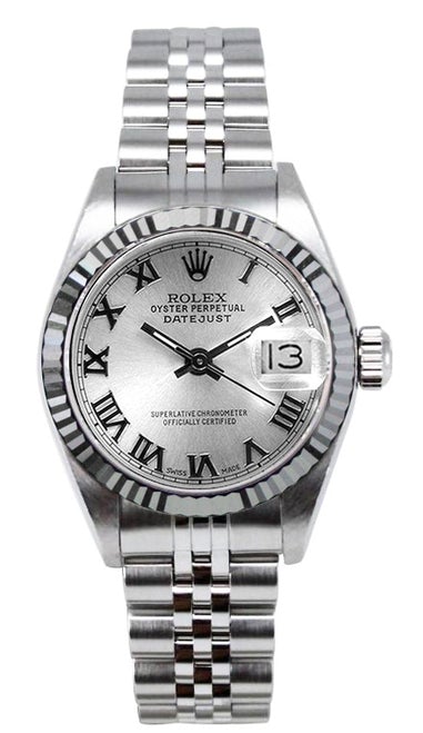 Rolex Women's Datejust Stainless Steel Silver Roman Dial