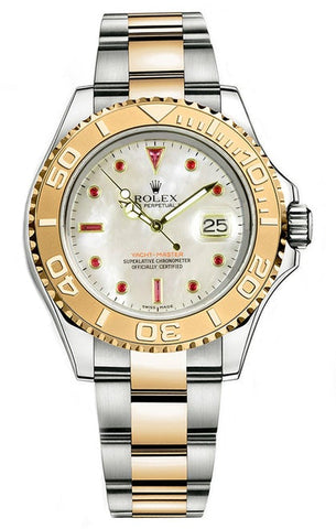 Rolex Yacht-Master Two-Tone Custom Pearl Ruby 16623 Pre-Owned