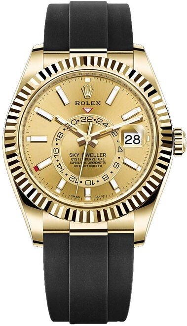 Rolex Yellow Gold Sky Dweller 326238 Champagne