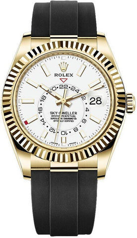 Rolex Yellow Gold Sky Dweller 326238 White
